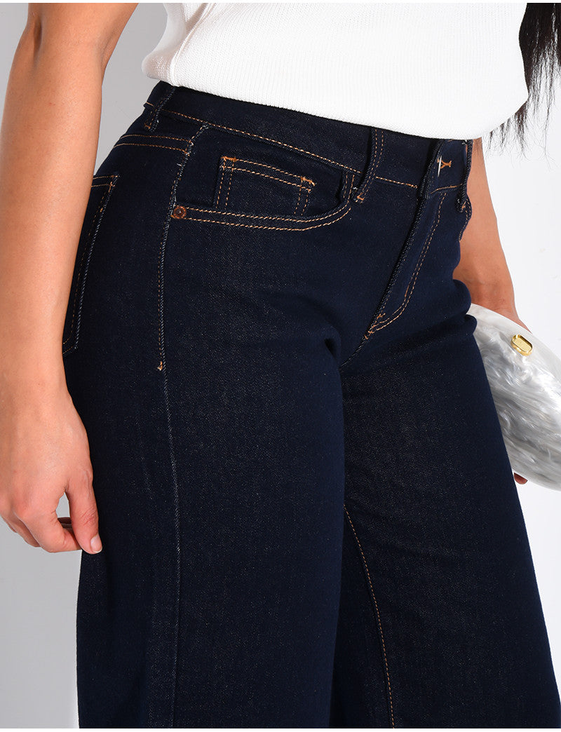 Jeans taille basse wid leg