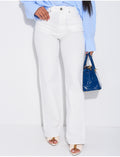 Jeans coupe droite stretch taille haute