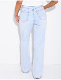 Jeans bleu clair coupe droite