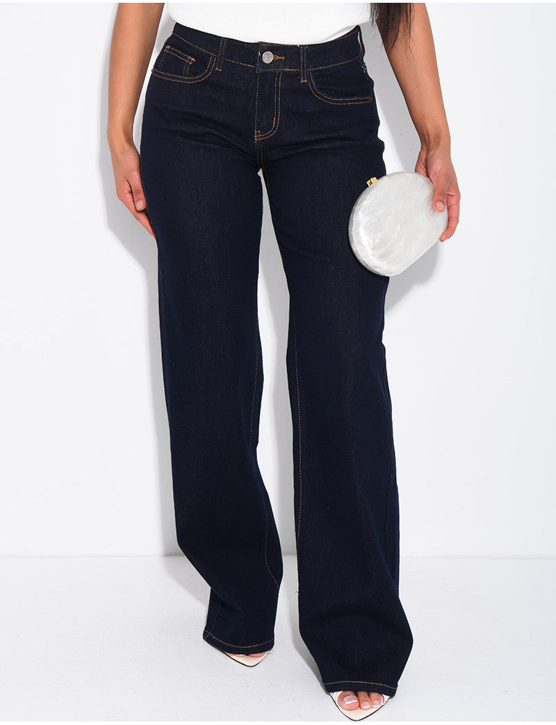 Jeans taille basse wid leg