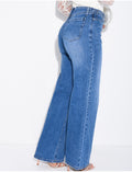 Jeans coupe droite taille haute sans taille