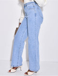 Jeans bleu clair coupe droite