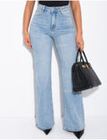Jeans bootcut stretch délavé