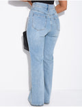 Jeans bootcut stretch délavé
