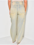 Jeans large à poches délavé vintage
