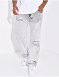 Jeans coupe large destroy