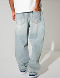 Jeans coupe large destroy