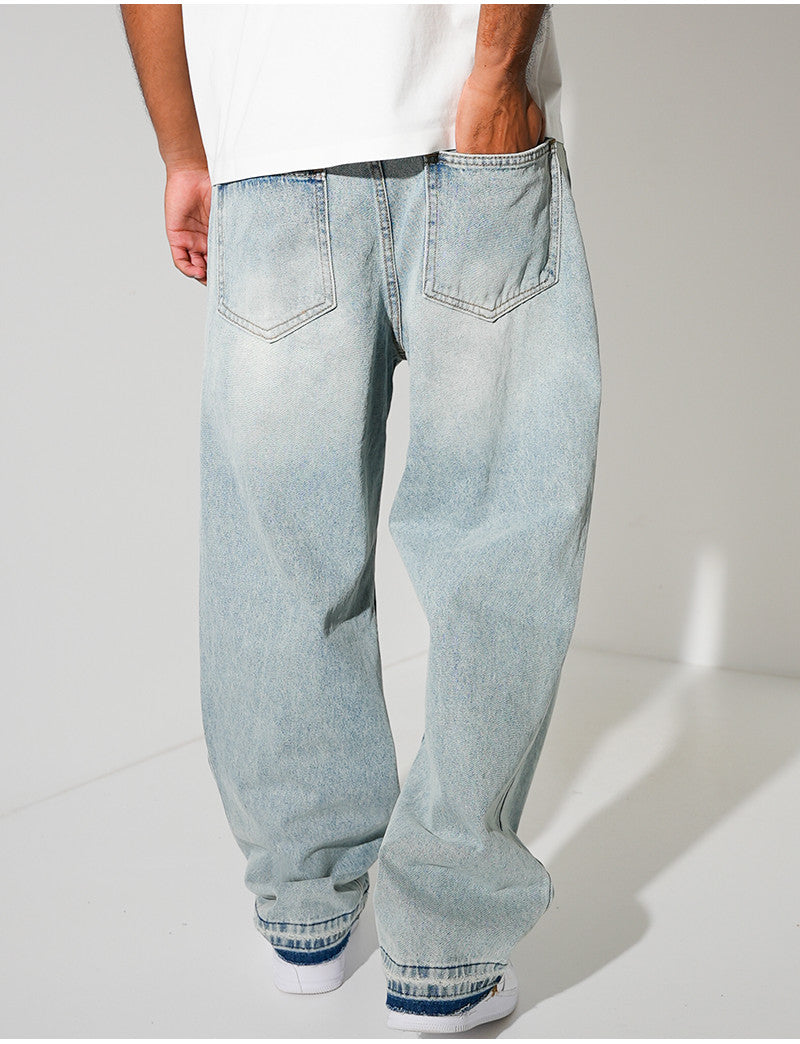 Jeans coupe large destroy