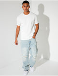 Jeans coupe large destroy