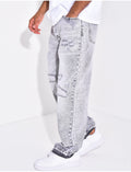 Jeans coupe large destroy