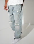 Jeans coupe large destroy
