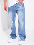 Jeans coupe large destroy