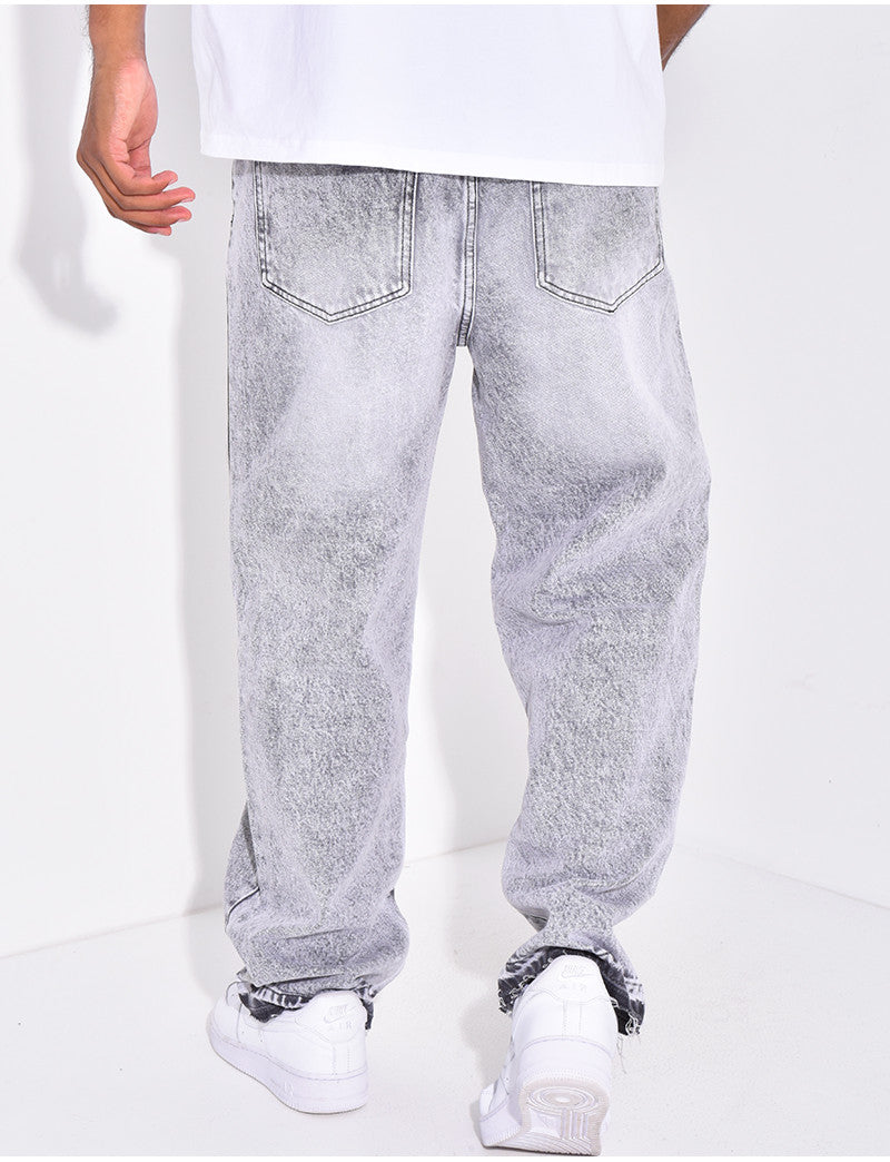 Jeans coupe large destroy