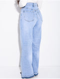 Jeans clair délavé coupe large