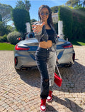 Jeans destroy bi-color