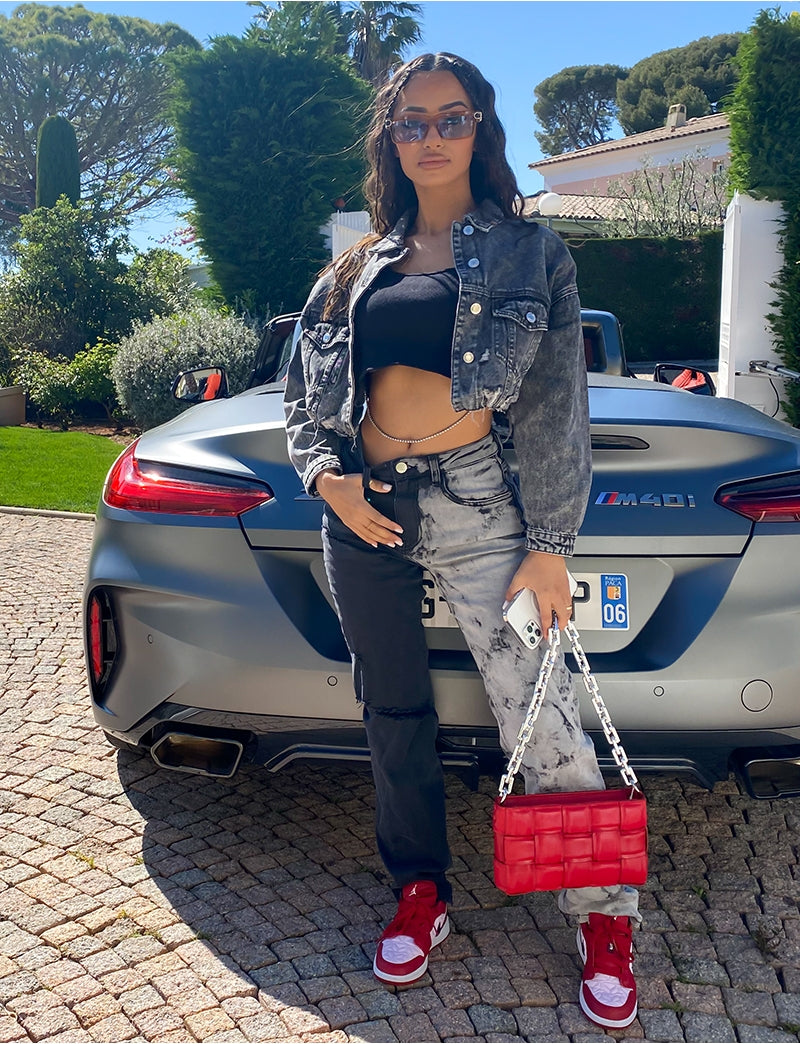 Jeans destroy bi-color