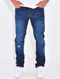 Jeans destroy coupe droite