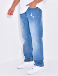 Jeans destroy coupe droite