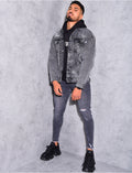 Jeans destroy effiloché aus chevilles
