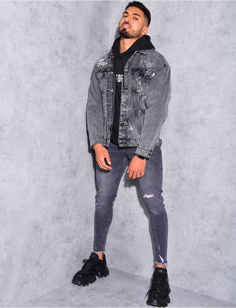 Jeans destroy effiloché aus chevilles