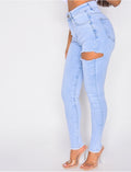 Jeans skinny destroy ultra stretchy
