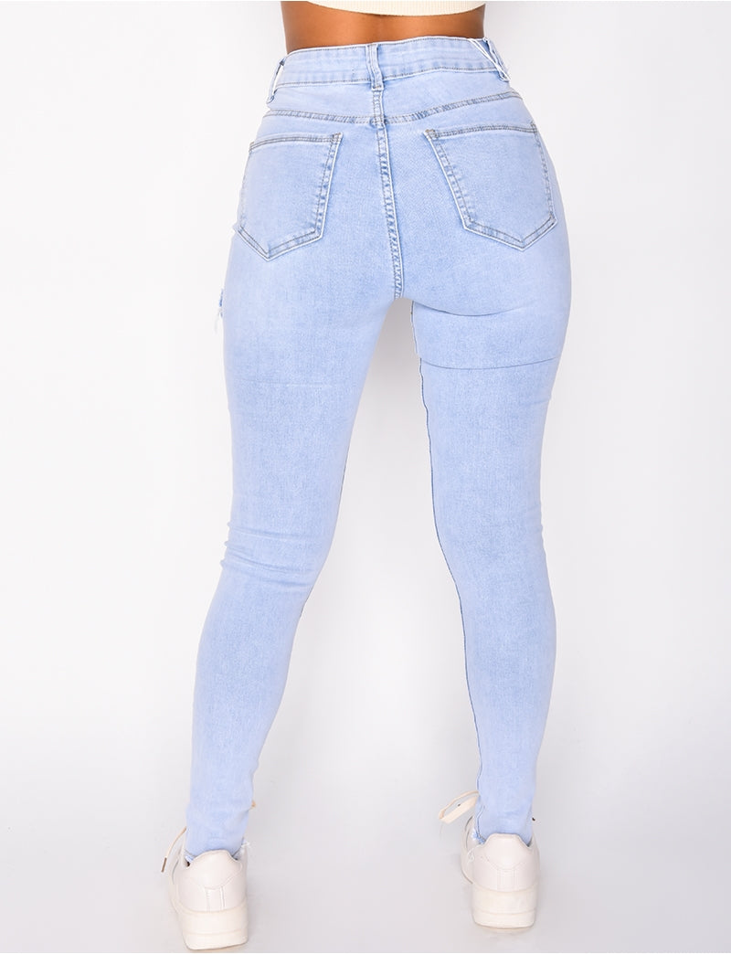 Jeans skinny destroy ultra stretchy
