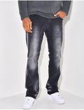 Jeans flare délavé