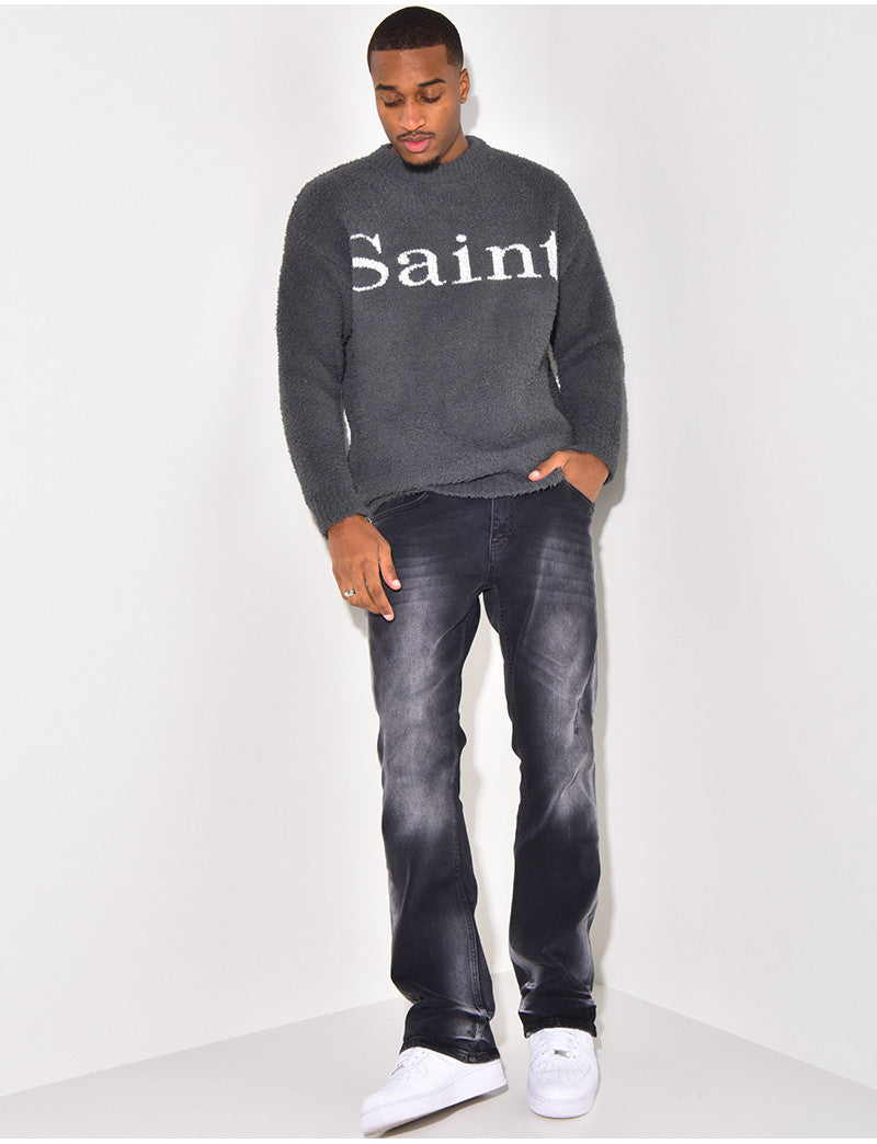 Jeans flare délavé
