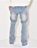 Jeans flare délavé