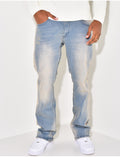 Jeans flare délavé