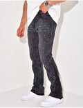 Jeans flare à perle