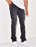 Jeans flare à perle