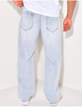 Jeans large bleu