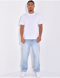 Jeans large délavé