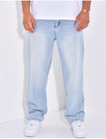 Jeans large délavé