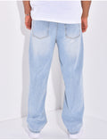 Jeans large délavé