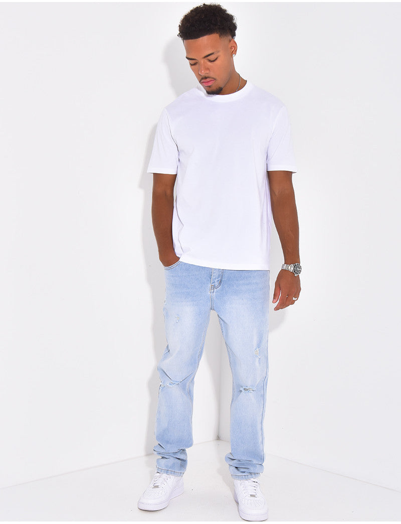 Jeans large destroy