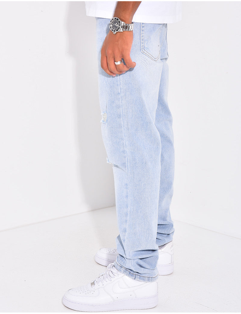 Jeans large destroy