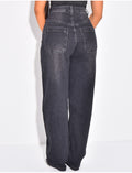 Jeans coupe ballon à taille mi haute