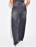 Jeans coupe ballon à taille mi haute