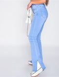 Jeans patte d'eph à fentes