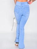 Jeans patte d'eph à fentes