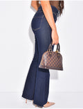 Jeans taille basse à ceinture à la taille