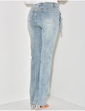 Jeans patte d'eph stretchy poches avant style cargo