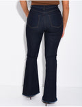 Jeans flare stretchy taille haute