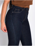 Jeans flare stretchy taille haute