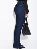 jeans flare stretch à poches sur l'avant
