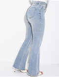 Jeans flare stretchy taille haute