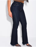 Jeans flare stretchy taille haute