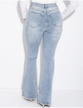Jeans flare stretchy taille haute